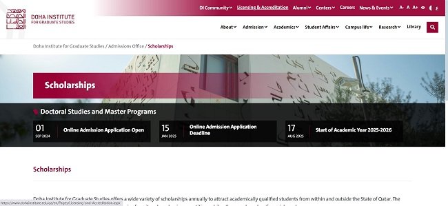 Doha Institute Scholarship Official Website