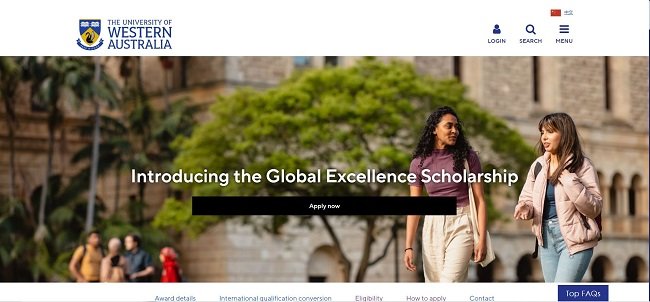 University of Western Australia GlobalExcellence Scholarship Official Website