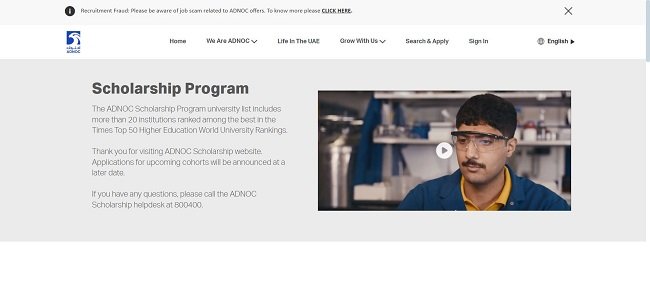ADNOC Scholarship