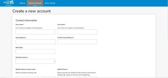 Create Account