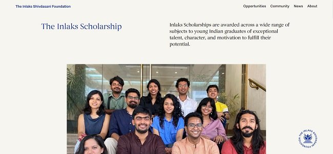 Inlaks Scholarship Official Website 