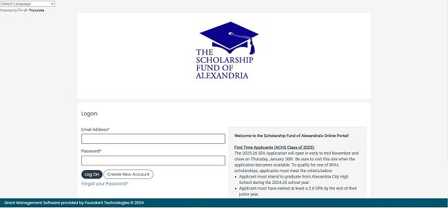 Scholarship Fund of Alexandria Official Website
