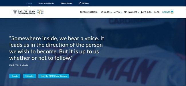 Tillman Scholar Applications Official Website