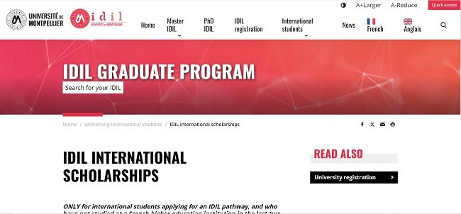 University of Montpellier Website