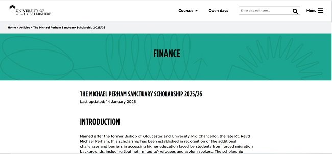Michael Perham Sanctuary Scholarship Official Website 