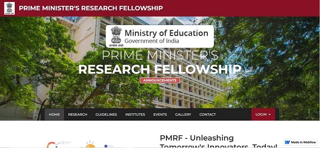 PM Research Fellowship Official Website
