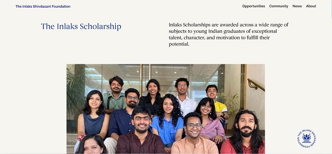 The Inlaks Scholarship Official Website