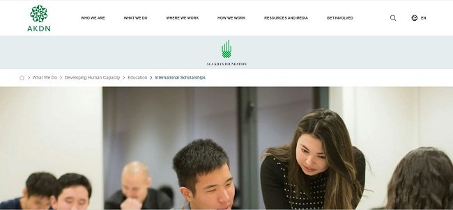 Aga Khan Foundation International Scholarship Official Website