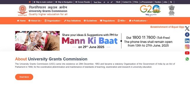 UGC website